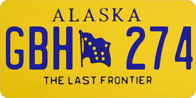 AK license plate GBH274