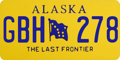 AK license plate GBH278