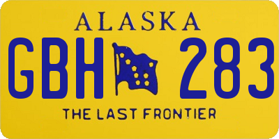AK license plate GBH283