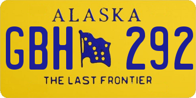 AK license plate GBH292