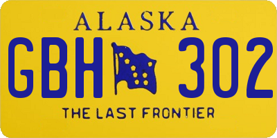 AK license plate GBH302