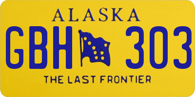 AK license plate GBH303