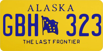 AK license plate GBH323