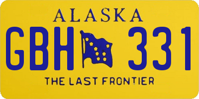 AK license plate GBH331