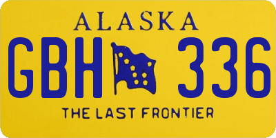 AK license plate GBH336
