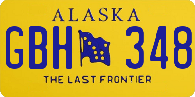 AK license plate GBH348