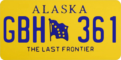 AK license plate GBH361