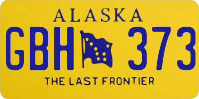 AK license plate GBH373