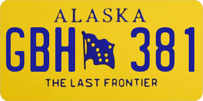 AK license plate GBH381