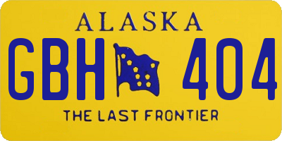 AK license plate GBH404