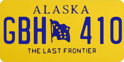 AK license plate GBH410