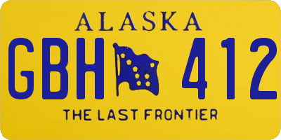 AK license plate GBH412