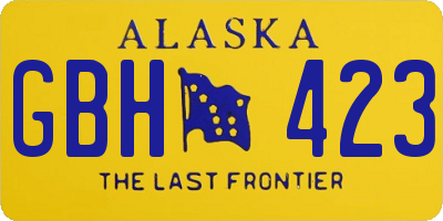 AK license plate GBH423