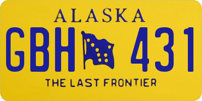 AK license plate GBH431
