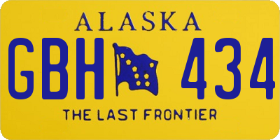AK license plate GBH434