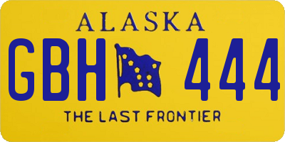 AK license plate GBH444