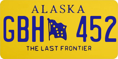 AK license plate GBH452
