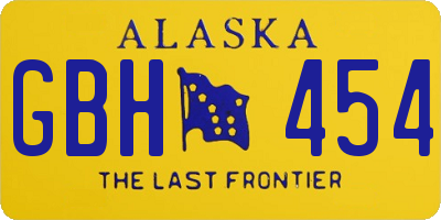 AK license plate GBH454