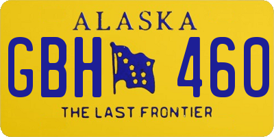 AK license plate GBH460