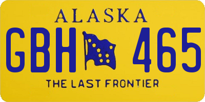 AK license plate GBH465