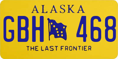 AK license plate GBH468