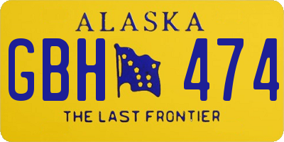 AK license plate GBH474