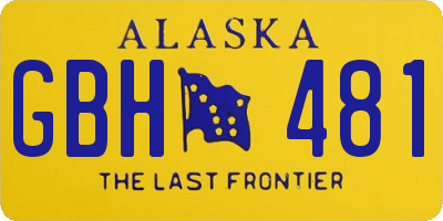 AK license plate GBH481