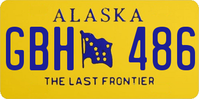 AK license plate GBH486