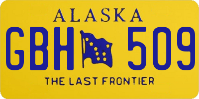 AK license plate GBH509