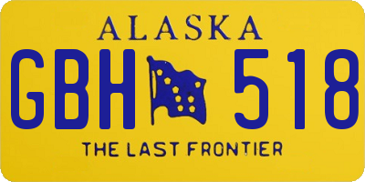 AK license plate GBH518