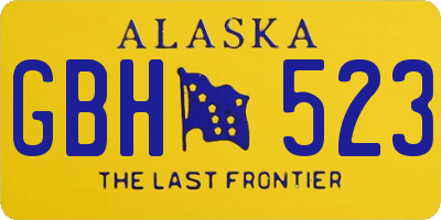 AK license plate GBH523
