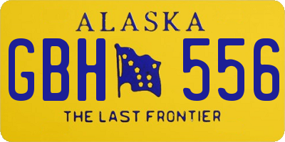 AK license plate GBH556