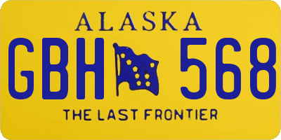 AK license plate GBH568