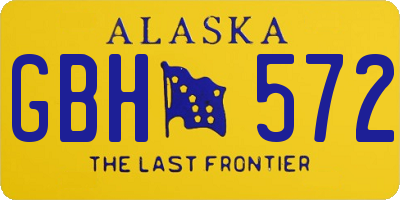 AK license plate GBH572