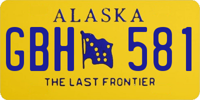 AK license plate GBH581