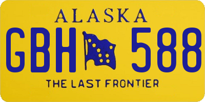 AK license plate GBH588