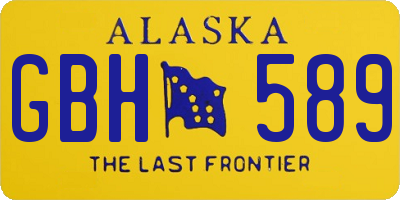 AK license plate GBH589