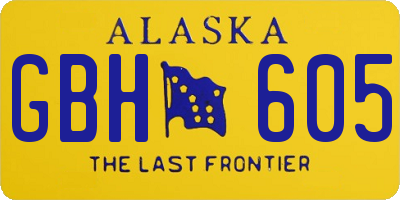 AK license plate GBH605