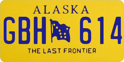 AK license plate GBH614