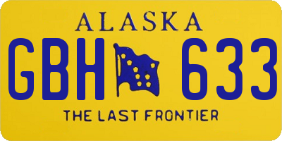 AK license plate GBH633