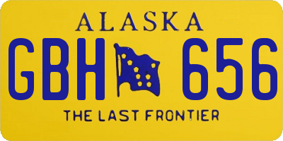 AK license plate GBH656