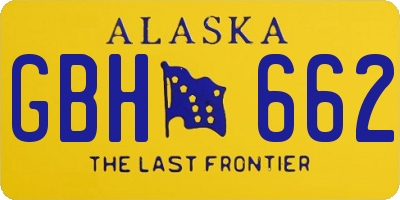 AK license plate GBH662