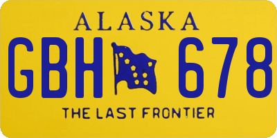 AK license plate GBH678