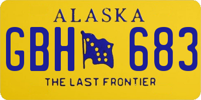 AK license plate GBH683