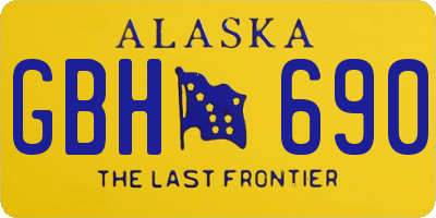 AK license plate GBH690