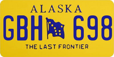 AK license plate GBH698