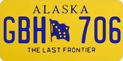 AK license plate GBH706