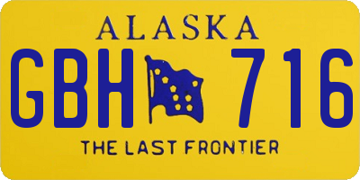 AK license plate GBH716