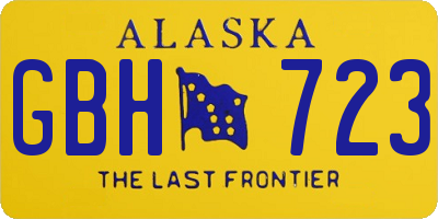 AK license plate GBH723