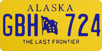 AK license plate GBH724
